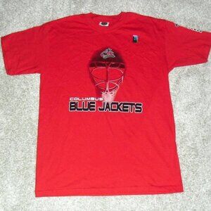 Columbus Blue Jackets Vintage 90s Mens Red T-Shirt sz. Medium New Tags Nhl